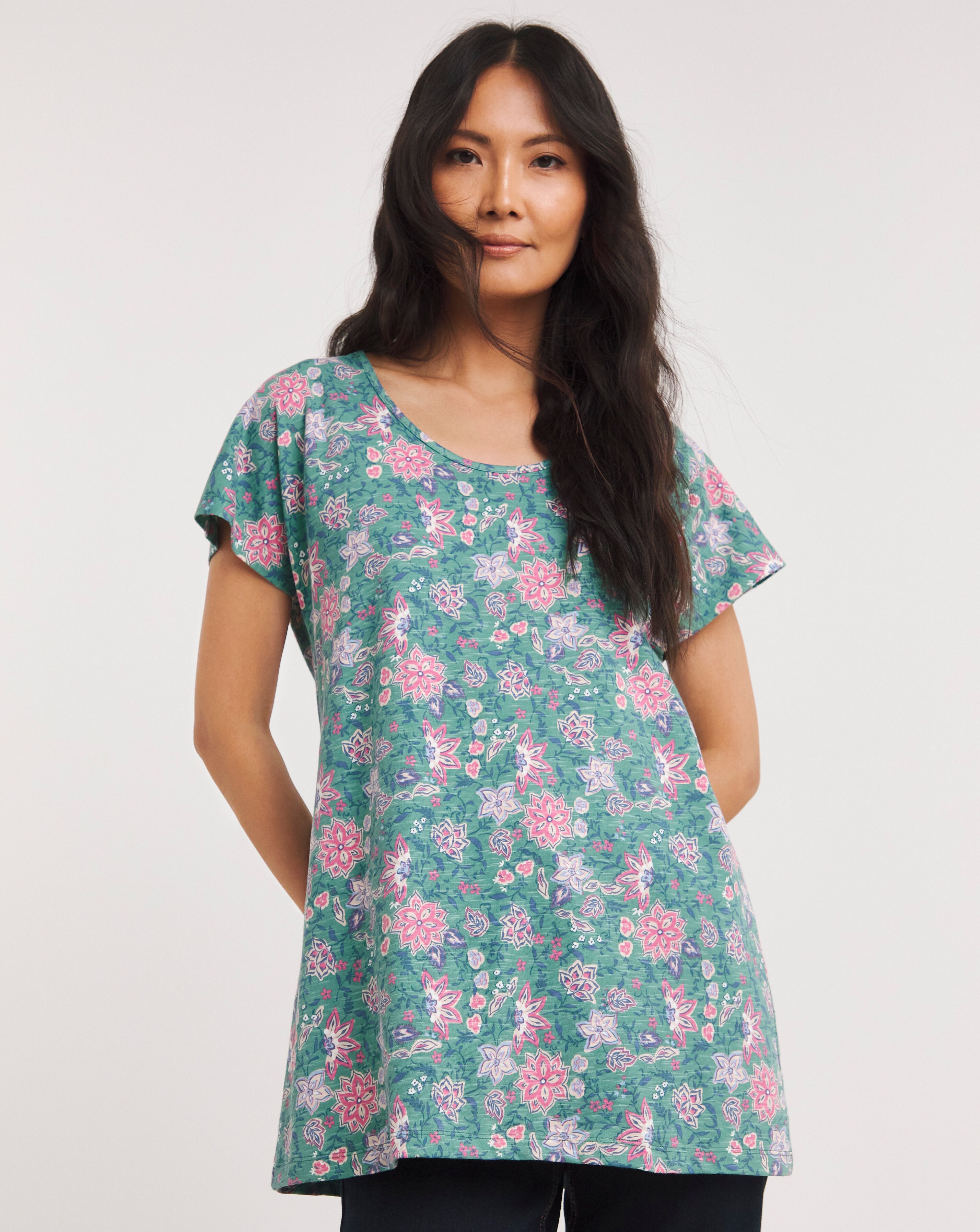 Julipa Round Neck Printed Tunic