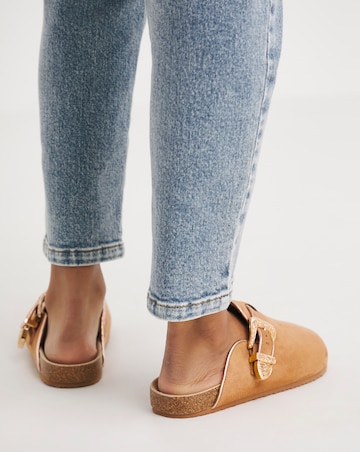 Ellie Footbed Closed Toe Mule Shoe Wide E Fit