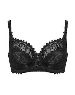 Pour Moi Mixology Full Cup Wired Non Pad Side Support Bra Black