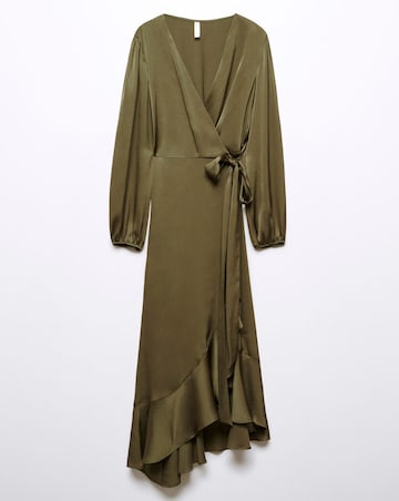 Mango Ruffle Wrap Dress