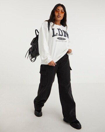 White LDN Slogan City Sweatshirt
