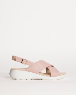 Cushion Walk Off White Crossover Sandal- Ultra Wide Fit (EEEEE)