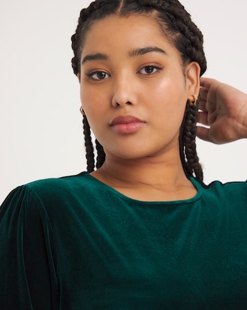 Joe Browns Green Etta Velour Dress