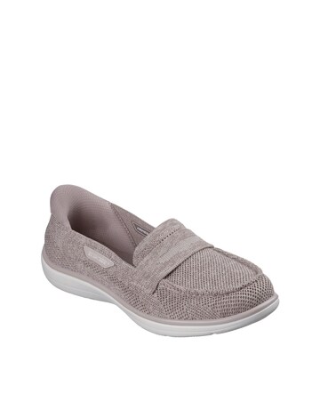 Skechers Taupe On-The-Go Flex Radiant Bonnie Slip In Loafers - Standard Fit (D)