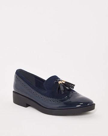 Amy Tassle Trim Loafers - Wide Fit (E)