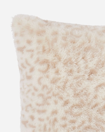 Spotted Animal Printed Faux Fur Cushion