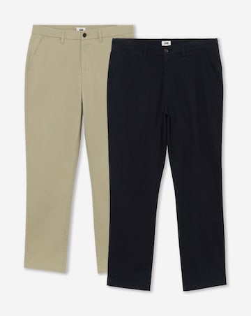 2 Pack Straight Fit Chino