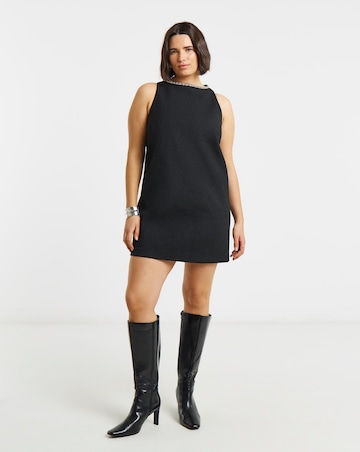 Simply Be Boucle Embellished Mini Dress