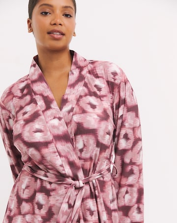 Plisse Kimono Dressing Gown