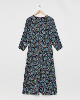 Joe Browns Blue Multi Paisley Button Through Maxi Dress