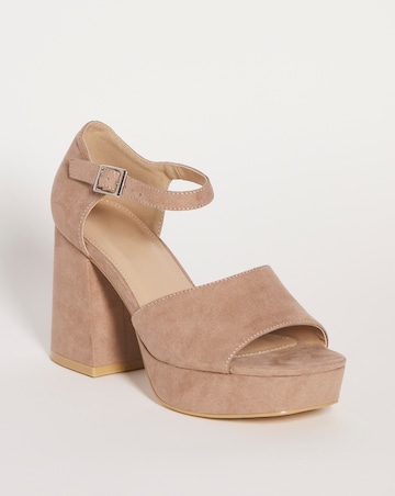 Pavla Heeled Platform Sandals - Wide Fit (E)