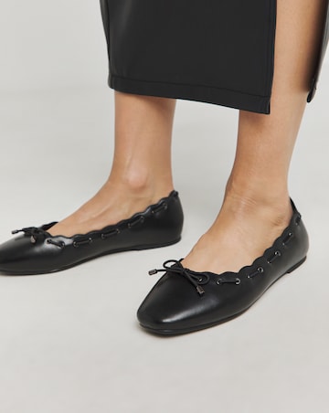 Euphoria Scalloped Edge Ballerinas - Extra Wide Fit (EEE)