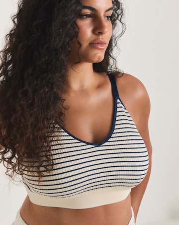 Pretty Secrets (2 Pack) Knitted Stripe Comfort Tops Navy Stripe