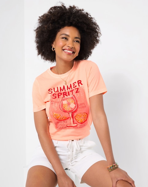 Joe Browns Summer Spritz Graphic Tee - Peach