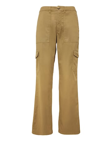 Camel Soft Cotton Cargo Trousers
