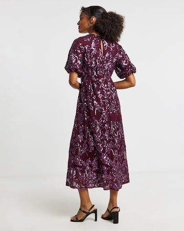 Joanna Hope Floral Sequin Tea Dress
