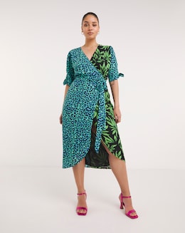 Dancing Leopard Olivera Mix Midi Dress