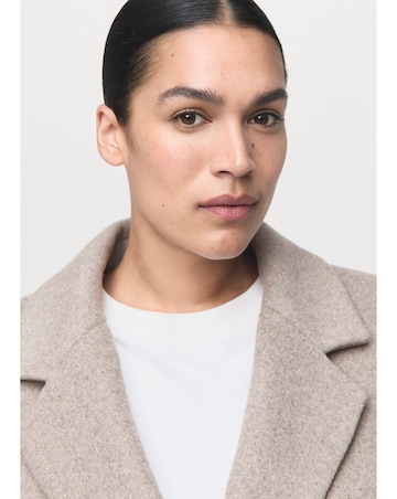 Mango Cream Button Up Coat