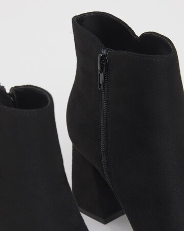 Salsa Pointed Block Heel Ankle Boots - Wide Fit (E)