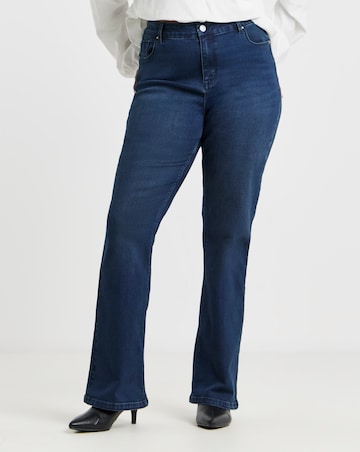 Super Stretch Premium Denim Indigo Flared Jeans