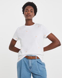 Pure Cotton Embriodered T-Shirt