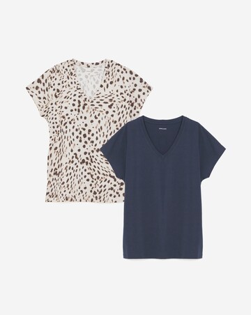 Pure Cotton 2 Pack V Neck T-Shirts