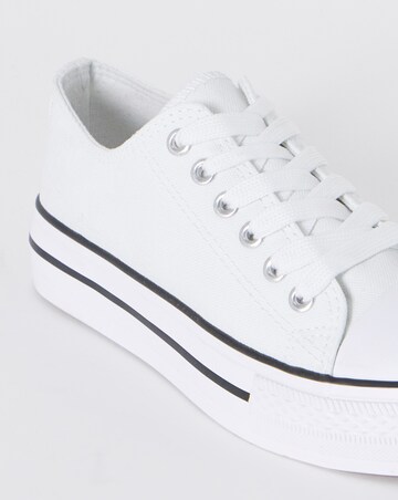 Angel Low Cut Canvas Trainers - Wide Fit (E)