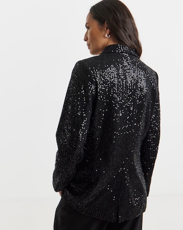 Black Sequin Blazer