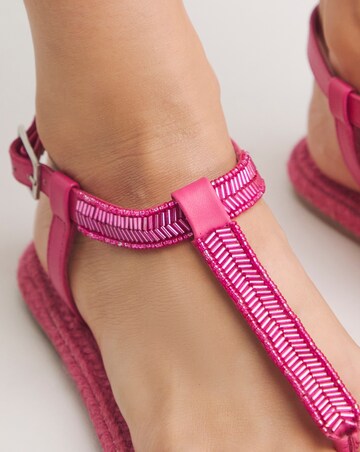 Marcia Embellished Flat Sandals Wide E Fit