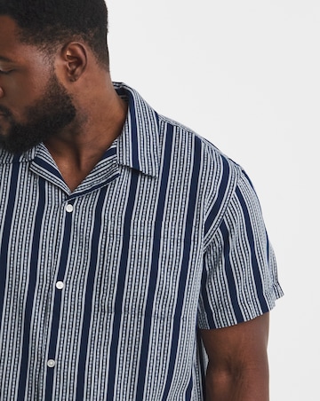 Jack & Jones Dover Stripe Resort Shirt - Blue/White