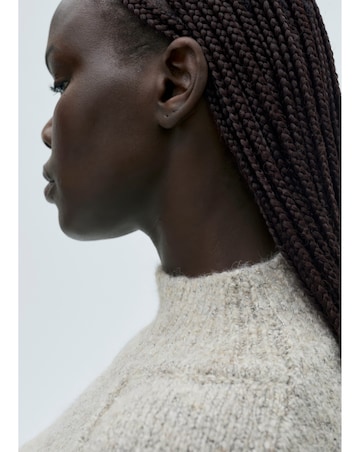 Mango Creme High Neck Sweater