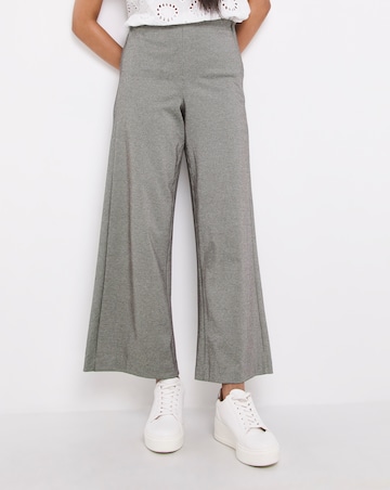Gingham Wide Leg Trousers With Side Stripe