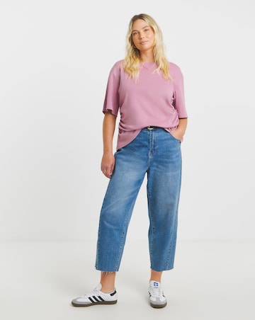 Mauve Pink Cinched Waist T-Shirt