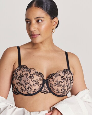Pretty Secrets Penelope Balcony Bra (B-F) Black
