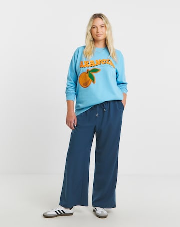 Blue Arancia Boucle Sweatshirt