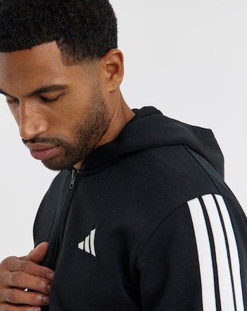 adidas 3 Stripes Fleece Hooded Tracksuit