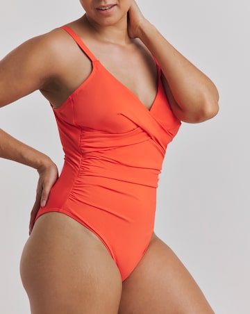 Simply Be Medium Tummy Control Swimsuit Coral