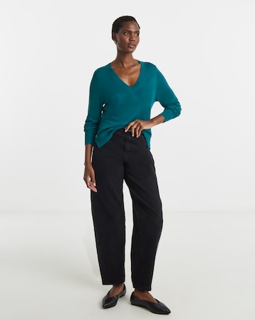 Teal V Neck Jumper