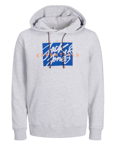Jack & Jones Colton Logo Hoodie - Grey