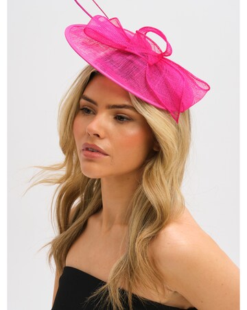 Jon Richard Fuchsia Woven Bow Fascinator