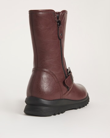 Cushion Walk Casual Boot with Side Zip Detail EEE Fit