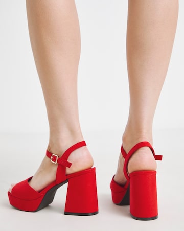 Jive Two Part Platform Heels - Wide Fit (E)