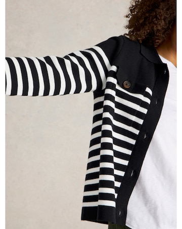 White Stuff Sara Stripe Knitted Shacket