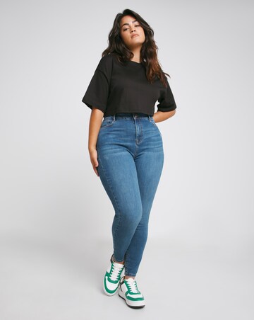 Chloe Mid Blue High Waist Distressed Skinny Jeans