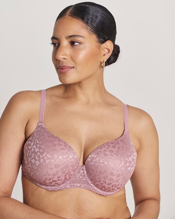 Pretty Secrets (3 Pack) Animal Lace T-Shirt Wired Bras (B-F) Mink/Pink