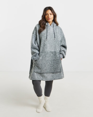 Supersoft Borg Oversized Hooded Lounge Dress