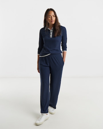 Button Front Collared Long Sleeve Top