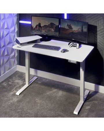 X Rocker Ascend Height Adjustable Desk White