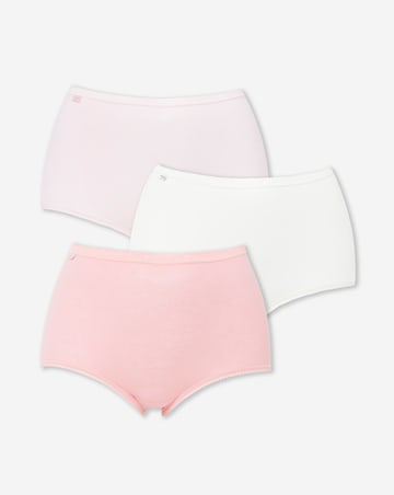 Sloggi (3 Pack) Cotton Basic Maxi Knickers Pink Multi