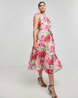 Joanna Hope Tie Waist Midi Dress